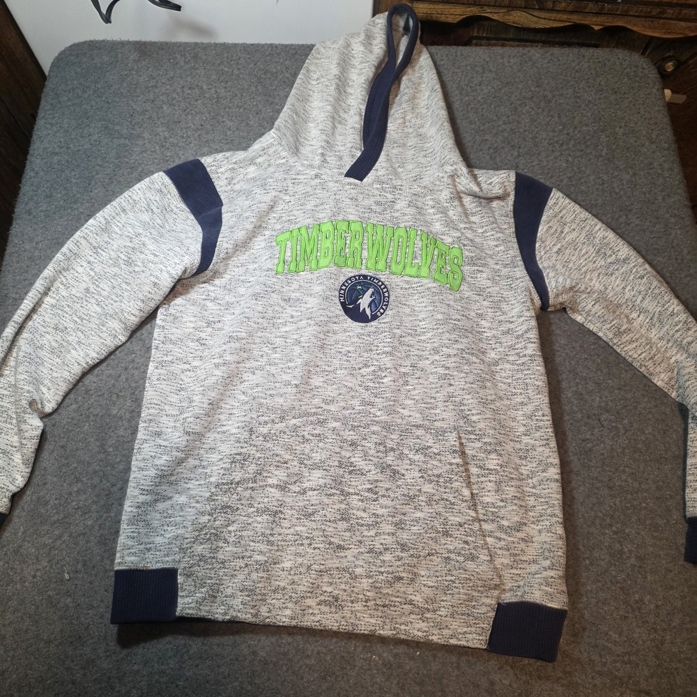 heather-gray Minnesota Timberwolves hooded sweatshirt Youth Large 14/16 L2